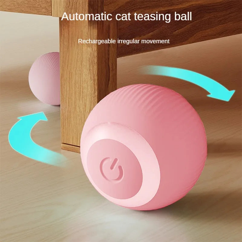 Boule roulante automatique pour chat