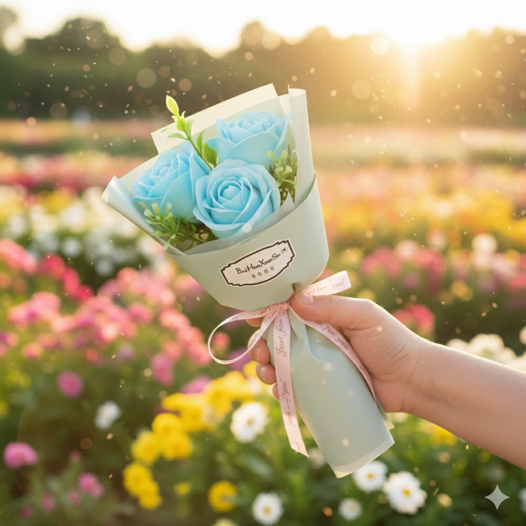 Bouquet éternel - 3 fleurs