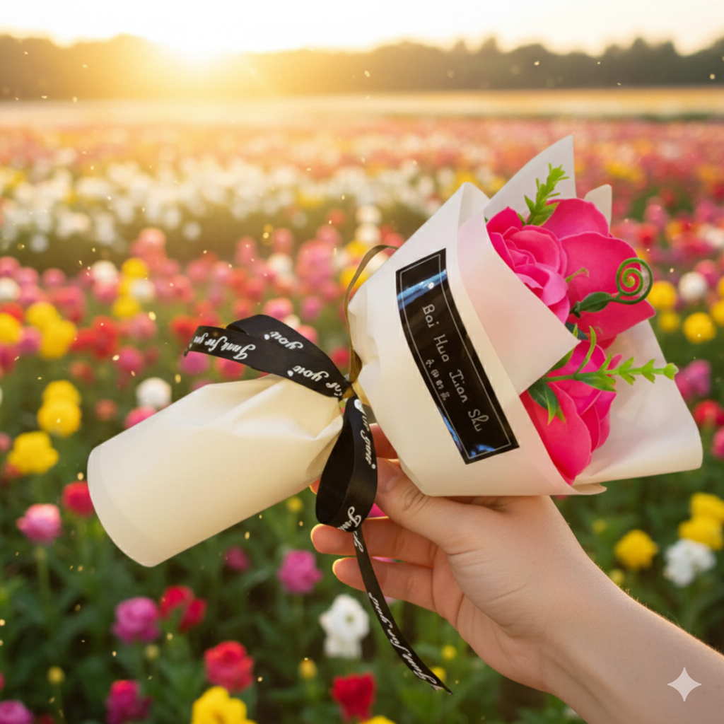 Bouquet éternel - 3 fleurs