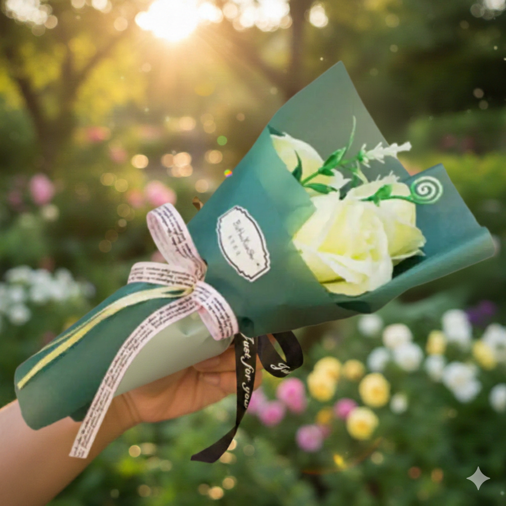 Bouquet éternel - 3 fleurs