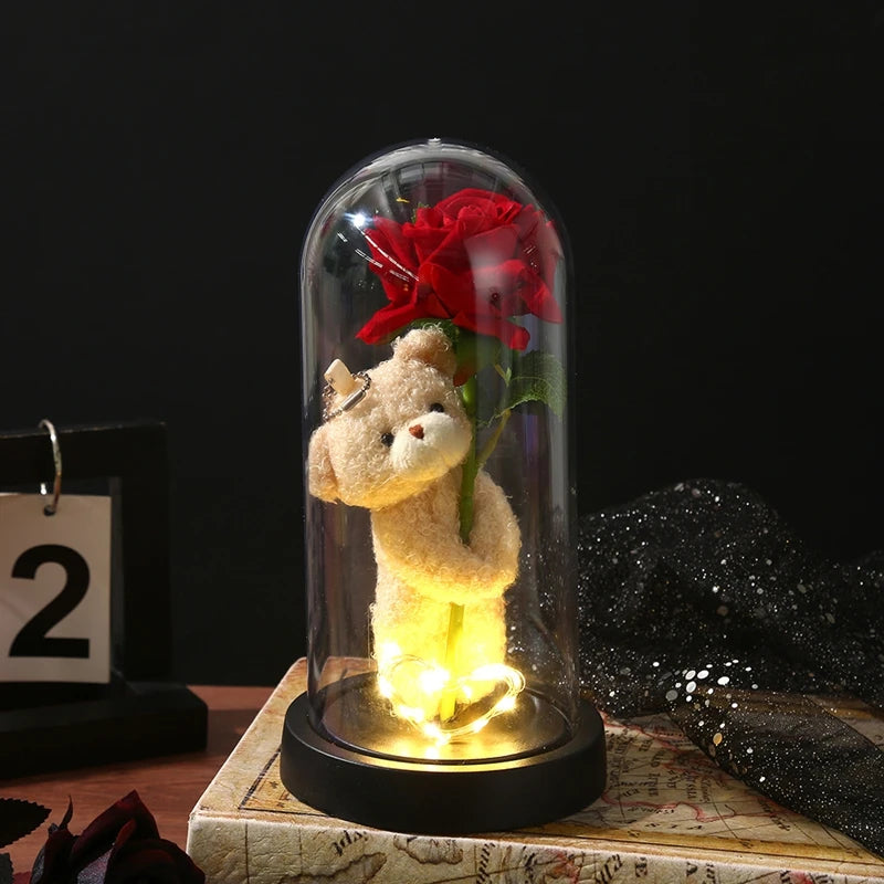 Ourson lumineux en verre