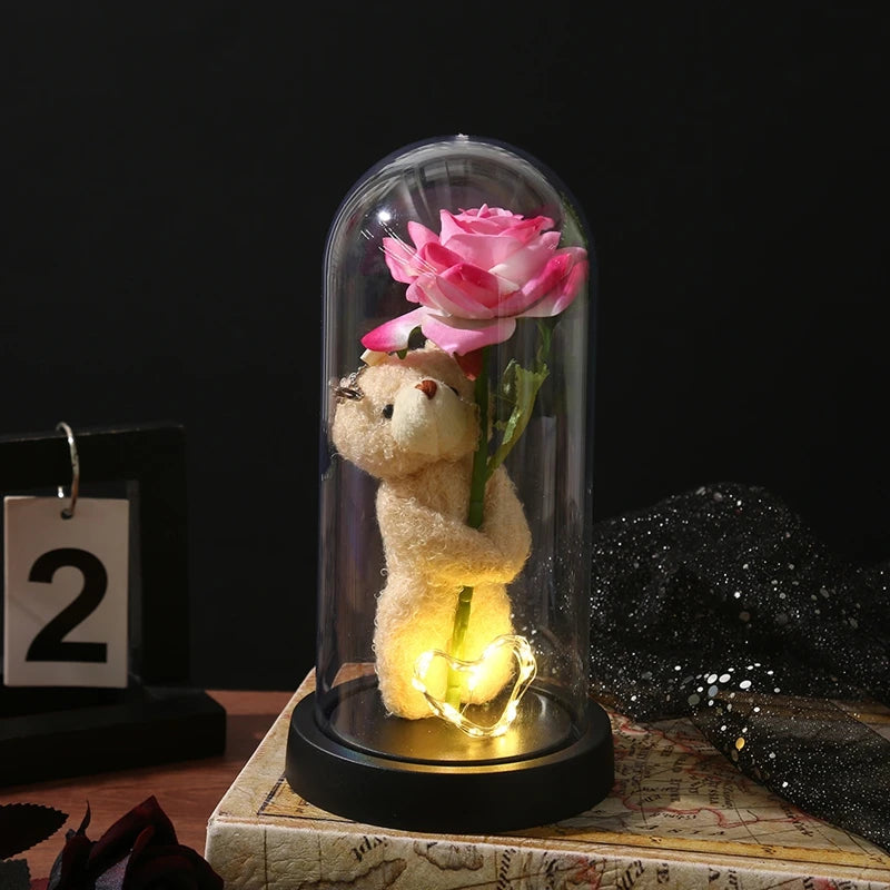 Ourson lumineux en verre