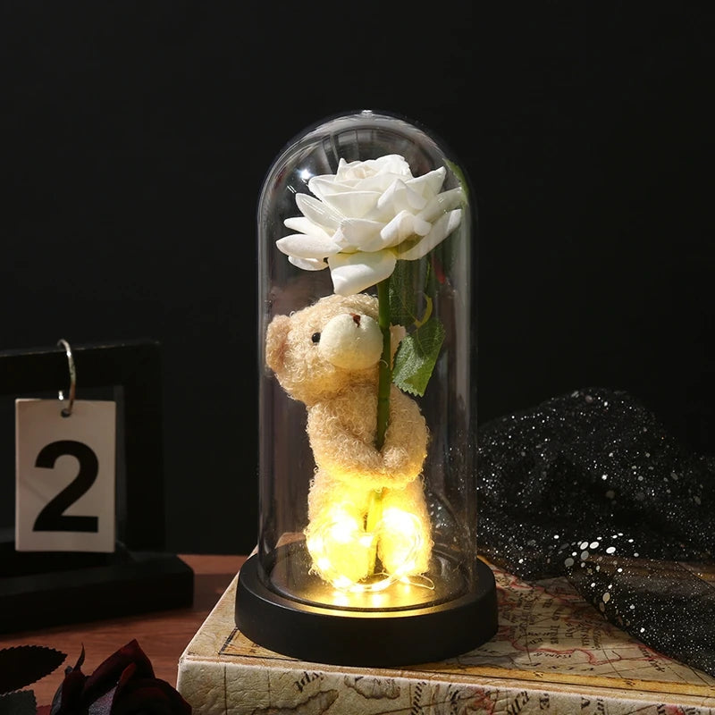 Ourson lumineux en verre