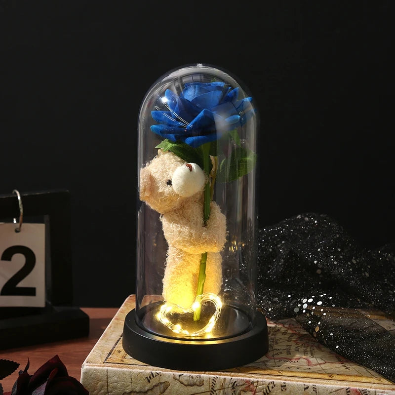 Ourson lumineux en verre