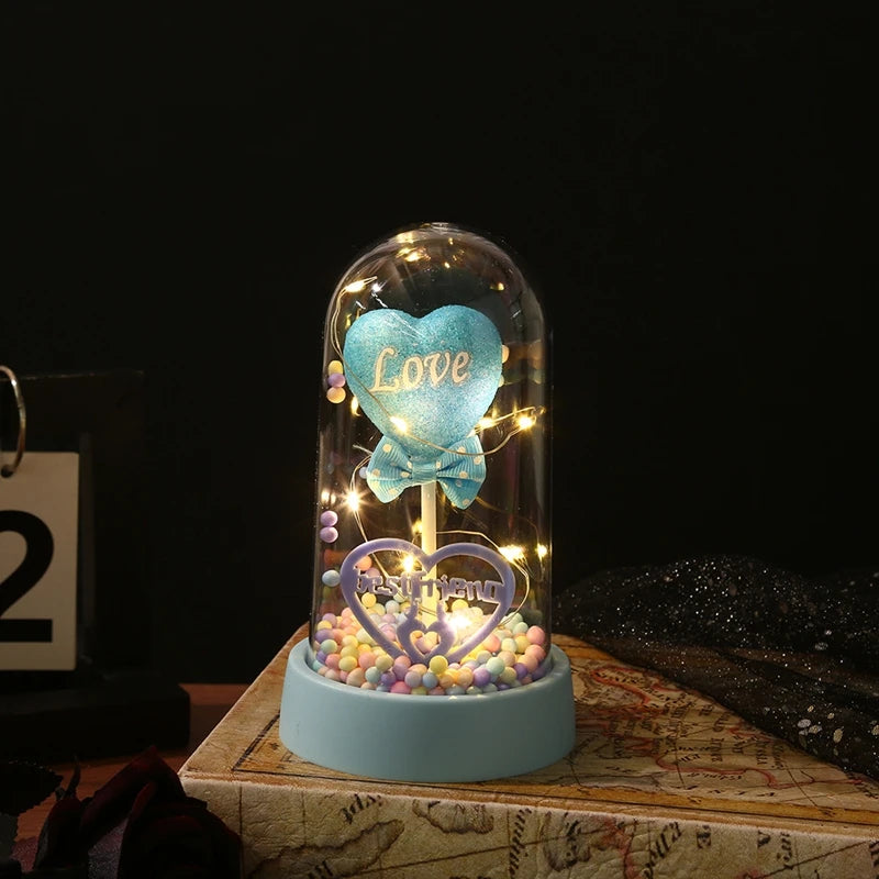 Fleur 'Love' lumineuse