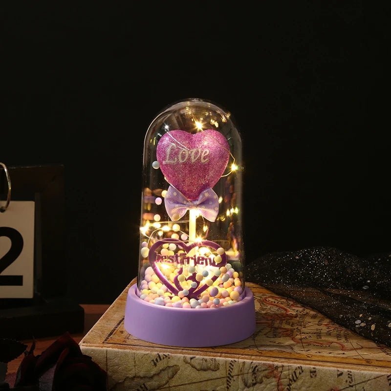 Fleur 'Love' lumineuse