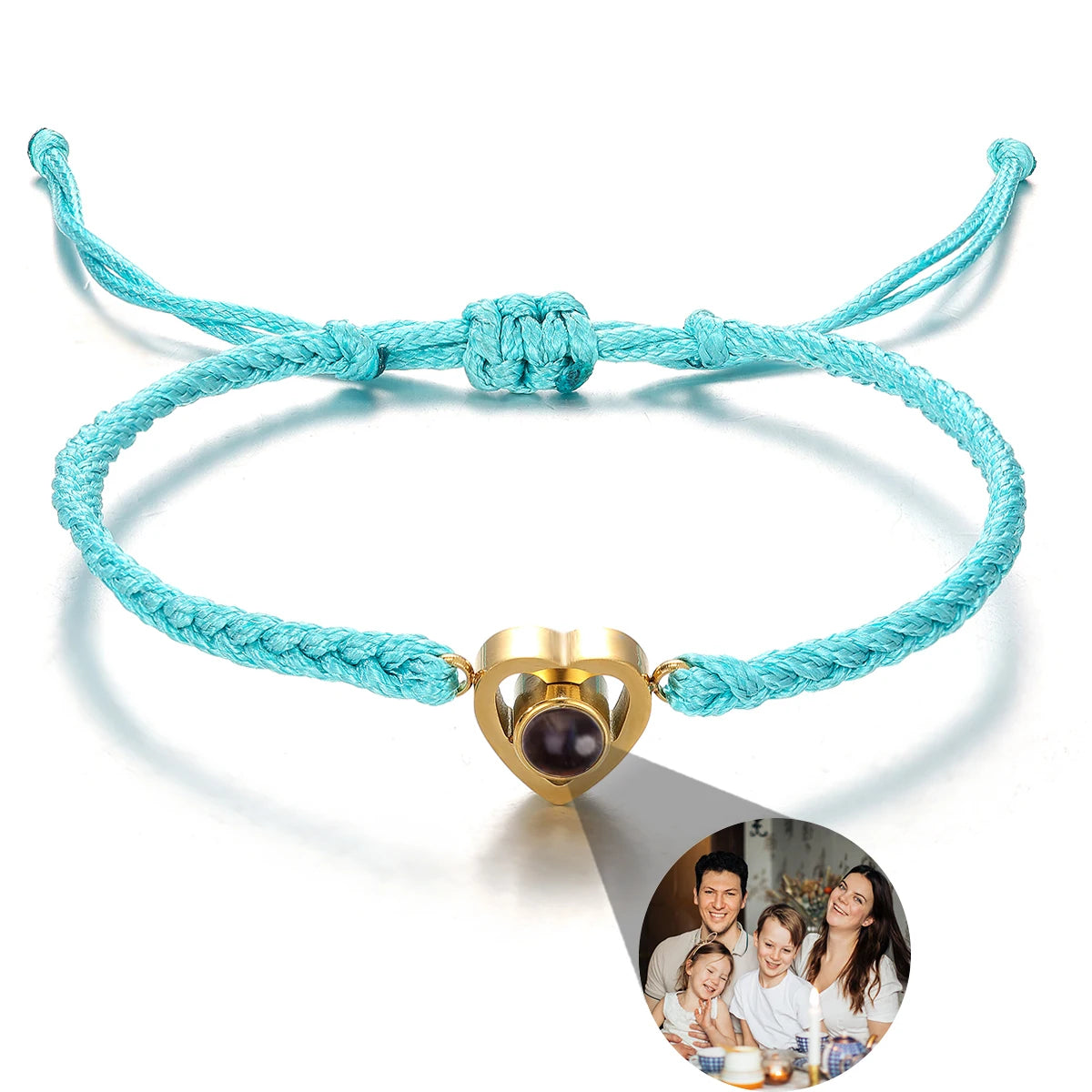 Bracelet coeur & photo personnalisée