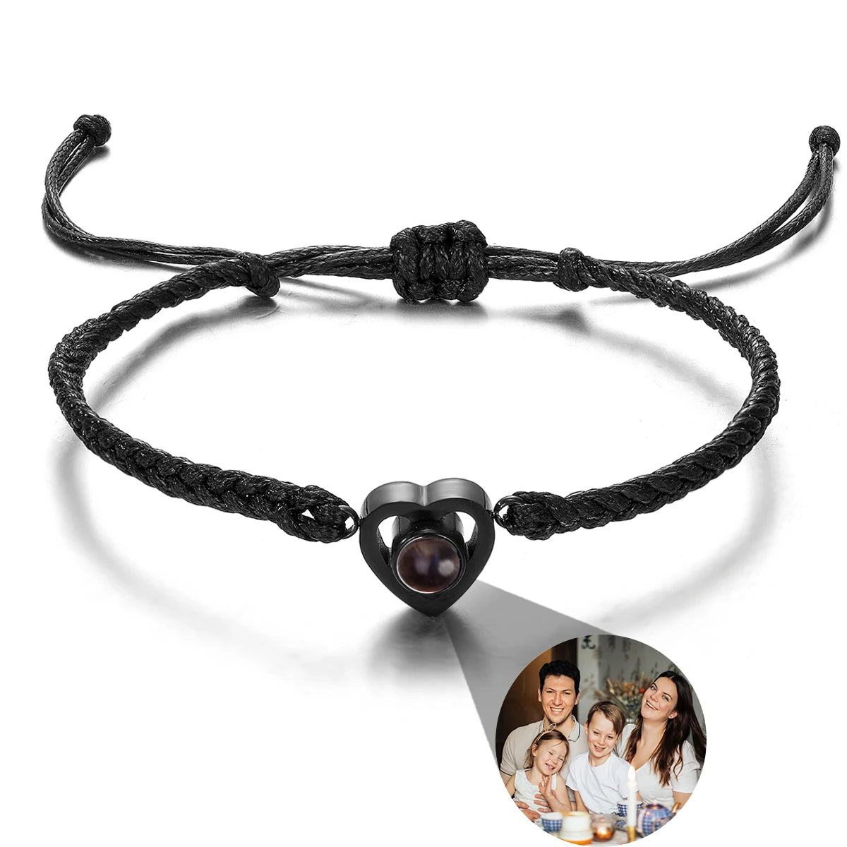 Bracelet coeur & photo personnalisée
