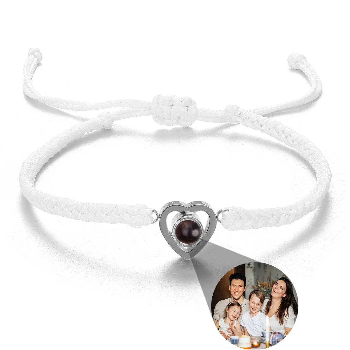 Bracelet coeur & photo personnalisée