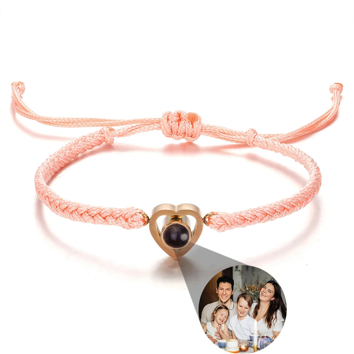 Bracelet coeur & photo personnalisée